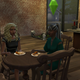 My mom, on the left, with my grandma, on the right, celebrating Harvestfest alone after Thorne died.